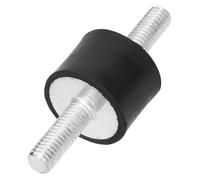 Aislador de goma antivibración M6 de 4 piezas, con 2 pasadores roscados, amortiguador de doble extremo, tornillos, soportes antivibración, amortiguador de bloque silencioso antivibraciones, bobinas