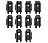 Aislador de valla electrónica, aislador de cerca de la esquina de 10 pcs, aislador de cerca eléctrico resistente a la intemperie, protección contra los rayos de la valla eléctrica (negro)