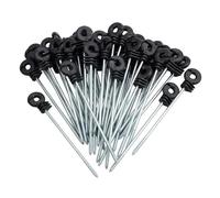 Aisladores De Anillas Para Cercados EléCtricos Aisladores de distancia de cerca eléctrica de 25 uds, aisladores de anillo de plástico, tornillo de larga distancia for poste de madera Postes Para Valla