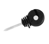 Aisladores de Anillo 100 Piezas Aislador de Anillo Tipo Tornillo Corto Accesorio Eléctrico para Poste de Cerca de Pradera