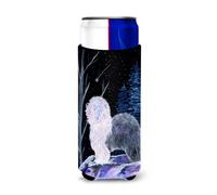 Aisladores de bebidas ultra Starry Night Old English Sheepdog para latas delgadas SS8401MUK