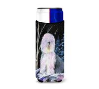 Aisladores de bebidas ultra Starry Night Old English Sheepdog para latas delgadas SS8409MUK