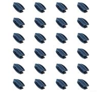 Aisladores eléctricos de anillo de valla con diseño de rosca, aislador de anillo de malla de alambre, valla de animales de granja, resistente a la intemperie, azul y negro, 24 piezas (negro, 24 piezas