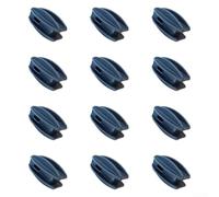 Aisladores eléctricos de anillo de valla con diseño de rosca, aislador de anillo de malla de alambre, valla de animales de granja, resistente a la intemperie, azul y negro, 24 piezas (negro, 12 piezas