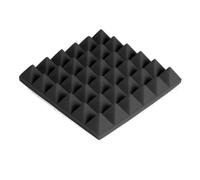 Aislamiento acústico, acolchado insonorizante, espuma acústica for estudio, panel de tratamiento acústico, espuma insonorizante, espumas absorbentes de sonido Para Coche, Estudio y Hogar(Black)