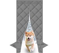 aislamiento cortina mosquitera magnética aislante termico coche magnética mosca cortina Parabrisas Ruido Aislamiento prueba de viento para dormitorio cocina- Gris - con flor a domicilio 85x205cm