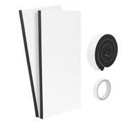 Aislamiento de espuma para acondicionado: excluidor de tiro de amortiguación de sonido de 2 paneles, sello de enfriamiento de ventanas, bloque de relleno de alta densidad | Evita que el frío