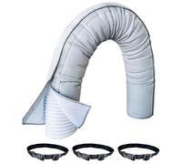 Aislamiento de manguera de aire acondicionado, funda de aislamiento portátil para manguera de aire acondicionado con 3 correas de hebilla, cubierta de manguera de acondicionador de montaje en pared