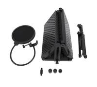 Aislamiento de micrófono plegable ajustable ajustable con trípode para la eliminación de sonido transparente de las reflexiones de onda de sonido e interferencia ideal para grabar