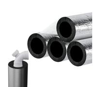 Aislamiento De Tubería De Papel De Aluminio, Tubo de Aislamiento Espuma, ID16-133mm Aire Acondicionado Manguera Aislante para Protección de Tuberías Exterior(27mm*10mm*90cm)
