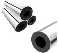 Aislamiento de tubería espuma Ø 22-110 mm, manguito aislante aluminio for tubos calefacción y aire acondicionado, pegatina , espesor 15/20/30