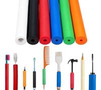 Aislamiento de Tuberias para Interiores, 1m Tubo de Espuma Aislante, Antideslizante Manguera Aislante De Caucho, Cubierta de Tubería Hueca Elástico para Equipos de Fitness(Naranja,YTTID28mmxTK5mmxL1m)