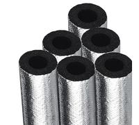 Aislamiento de tubo de espuma autoadhesivo para cobre, tubo de protección contra la congelación de invierno, cubiertas de lámina de aluminio, 114 mm de diámetro interior, 1 m de longitud, aislamiento