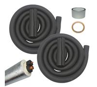 Aislamiento de tubos de agua - Enrollamiento aislante para instalaciones de climatización, funda térmica impermeable precortada, grosor 0,9 cm, para anticongelante, canalizaciones, piscina, casa, baño