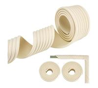 Aislamiento de tubos de espuma Fireproof y a prueba de sonido, manga flexible resistente al calor para líneas de calor y cubierta de incendios, protección decorativa (blanco)