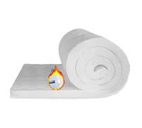 Aislamiento Fibra Cerámica Rollo Aislamiento a Prueba Fuego Bafle Fuego Manta Alta Densidad Calor Para La Estufa Leña Bafle Chimenea Estufa Pellets Chimenea Horno(Size:196in*24in*1.2in,Color:Estándar)