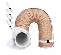 Aislamiento para Manguera Portátil AC | Envoltura Aislante Térmica Ajustable Tubería | Kit Aislamiento Portátil AC | Para puerta, garaje, ventana, exterior y con diámetros 12.7 y 14.9 cm