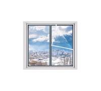 Aislamiento para ventanas, 150cm Thermal Insulation Window Film Reusable Sealing Kit for Indoor Outdoor Home Attic Basement Frame