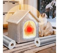 Aislamiento Térmico Reflectante Doble Rollo de Aislamiento Núcleo de Espuma EPE Espesor de 3,5 mm Lámina de Aluminio Doble Cara para Ventana, Techo de RV(0.8×5m)