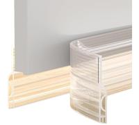 Aislante Acústico,Tira de Sellado Inferior de Puerta Flexible,Burlete Puerta Entrada,Burlete Bajo Puerta Exterior Autoadhesivo,Aislante Térmico Frío,Cubre Puertas el Suelo Frio (Transparente,1m)