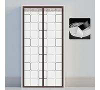 Aislante EVA Cortina de Puerta 100x200cm, Termicas Aislantes Mosquitera Puerta Magnética para Cocina Puerta per Exterior, opaco（Color café -D）