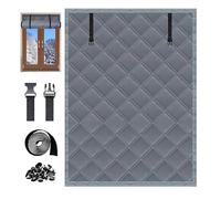 Aislante Termico Autoadhesivo Ventanas, Kit de Aislamiento de Ventana, 50/60/90/110/130/cm Cubierta de Ventana Aislada, Cortina Kit de Impermeabilización y Aislamiento(Gray,An160xAl190cm)