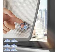 Aislante Térmico para Ventanas de Aluminio 8mm, Escudo Térmico Reflectante Doble Cara con Ventosas, Vinilo Oscurante Total Anti-UV y Calor para Dormitorio, Buhardilla(Gray,90x130 cm)