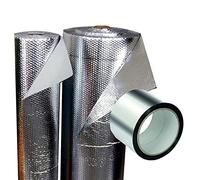 Aislante térmico reflexivo 100% aluminio y burbujas (6m² = 5 x 1,2m) + Cinta Aluminio 10m. Colocación en: viviendas, furgonetas, caravanas, garajes, tejados