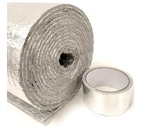 Aislante Térmico Reflexivo con Espuma (1m x 1,20m) + Cinta Aluminio. Alto poder aislante para viviendas, oficinas, caravanas, garajes, casetas para mascotas