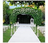 Aisle Runner for Wedding Sequins Indoor Outdoor Ceremonies Decor Ivory Carpet Church Runners Weddings Walkway Carpet Rugs(3'3" x 65'7" (Rectangular))