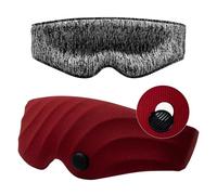 AiSleep Antifaz para Dormir, Eye Mask para Mujer y Hombre, Sleep Mask para Dormir 100% Anti-Luz, Diseño Ergonomico 3D, Ultrasuave Sleep Mask-Rojo