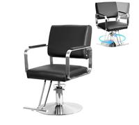 Aislerbee Silla giratoria de peluquería, silla giratoria de alto rendimiento y altura ajustable con hidráulica manual, equipo profesional para champú y salón de belleza