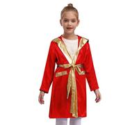 Aislor Disfraz Boxeador Unisex Niños Bata Deportista Disfraz De Campeón Del Mundo Ropa De Halloween De Fiesta Temática Cosplay borgoña 11-12 años