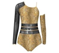 Aislor Mujer Traje Aborigen Salvaje Body Baile Cosplay Disfraz Cavernícola Amarillo XXL