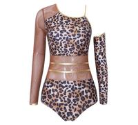 Aislor Mujer Traje Aborigen Salvaje Body Baile Cosplay Disfraz Cavernícola Marrón XL