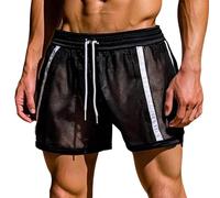 Aislor Pantalones Cortos De Correr para Hombre Shorts Carrera Atlética Leggings Deportivas Bici Montaña Negro L