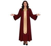 Aislor Ropas Coro Iglesia Mujer Disfraz Sacerdote Ropa De Clero para El Púlpito Ropa De Ministro O Pastor Coro borgoña S