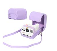 Aisnyho Funda protectora de poliuretano compatible con cámara de película instantánea Polaroid Go/Go Generation 2, funda rígida de almacenamiento de viaje con correa ajustable para el hombro, Purple