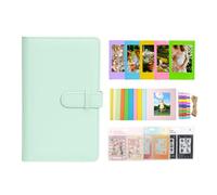 Aisnyho Juego de accesorios de película instantánea para cámara Instax Mini LiPlay 12 11 9 8+ 8 evo 99 SE 40 90 70 50S 26 25 7S, incluye álbum/pegatinas de película/minimarcos/marco colgante, Mint