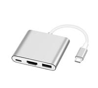 AISONK Conversor AV multipuerto USB-C a HDMI 4K, USB 3.1 Tipo C a HDMI para MacBook Pro/S8+/S9+/proyector/Monitor