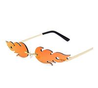 Aisoway Llama del Fuego de Sol Femenino Hombres Rimless Saludo Sun Eyewear Limitar Gafas de Sol