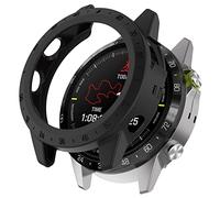 AISPORTS 2 PCS Compatible con Garmin MARQ Gen 2 Athlete/Captain/Golfer/Aviator Case, Soft TPU Silicone Edge Rugged Shockproof Bumper Case Frame Armor Watch Case Funda Protectora para Garmin MARQ 2