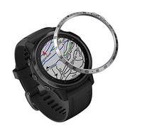AISPORTS Anillo de Bisel Compatible con Garmin Fenix 6S / 6S Pro / 6S Zafiro Bisel Cubierta Adhesiva de Bucle Cubierta Protectora de Acero Inoxidable antiarañazos para Fenix 6S/6S Pro/6S Sapphire