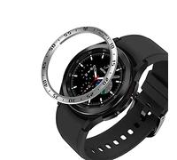 AISPORTS Anillo de Bisel Compatible con Samsung Galaxy Watch 4 Classic 46mm Cubierta Adhesiva Bucle de Bisel Cubierta Protectora de Bisel de Metal Antiarañazos para Samsung Galaxy Watch 4 Classic 46mm