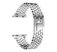AISPORTS Compatible con Apple Watch Correa 41mm 40mm 38mm para Mujeres y Hombres, Pulsera de Metal de Acero Inoxidable Ajustable Correa de Repuesto para Apple Watch SE/iWatch Series 7/6/5/4/3/2/1