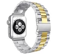 AISPORTS Compatible con Apple Watch Correa 45mm 44mm 42mm Mujeres, Pulsera Deportiva de Acero Inoxidable Ajustable Hebilla de Metal Correa de Repuesto para Apple Watch SE/iWatch Series 7/6/5/4/3/2/1
