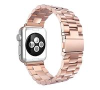 AISPORTS Compatible con Apple Watch Correa 45mm 44mm 42mm Mujeres, Pulsera Deportiva de Acero Inoxidable Ajustable Hebilla de Metal Correa de Repuesto para Apple Watch SE/iWatch Series 7/6/5/4/3/2/1