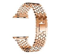 AISPORTS Compatible con Apple Watch Correa 45mm 44mm 42mm para Mujeres y Hombres, Pulsera de Metal de Acero Inoxidable Ajustable Correa de Repuesto para Apple Watch SE/iWatch Series 7/6/5/4/3/2/1