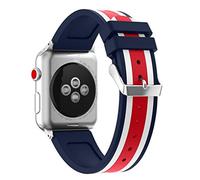 AISPORTS Compatible con Apple Watch Correa 45mm 44mm 42mm Silicona, iWatch Series 7/6/5/4/3 Correa Mujer Hombre Pulsera Correa de Repuesto para 42mm/44mm/45mm Apple Watch Series 7/6/5/4/3/2/ 1/SE
