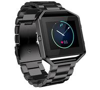 AISPORTS Compatible con Correa Fitbit Blaze con Marco para Mujeres y Hombres, Correa Fitbit Blaze de Acero Inoxidable Ajustable de Metal Sólido Correa de Repuesto para Reloj Inteligente Fitbit Blaze